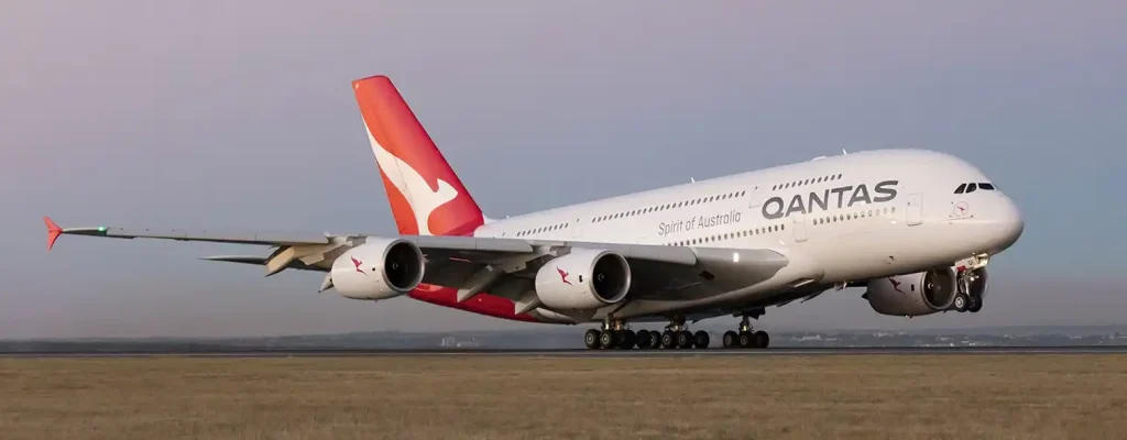 Qantas A380 to south africa