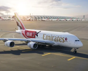 Emirates AC Milan A380 livery