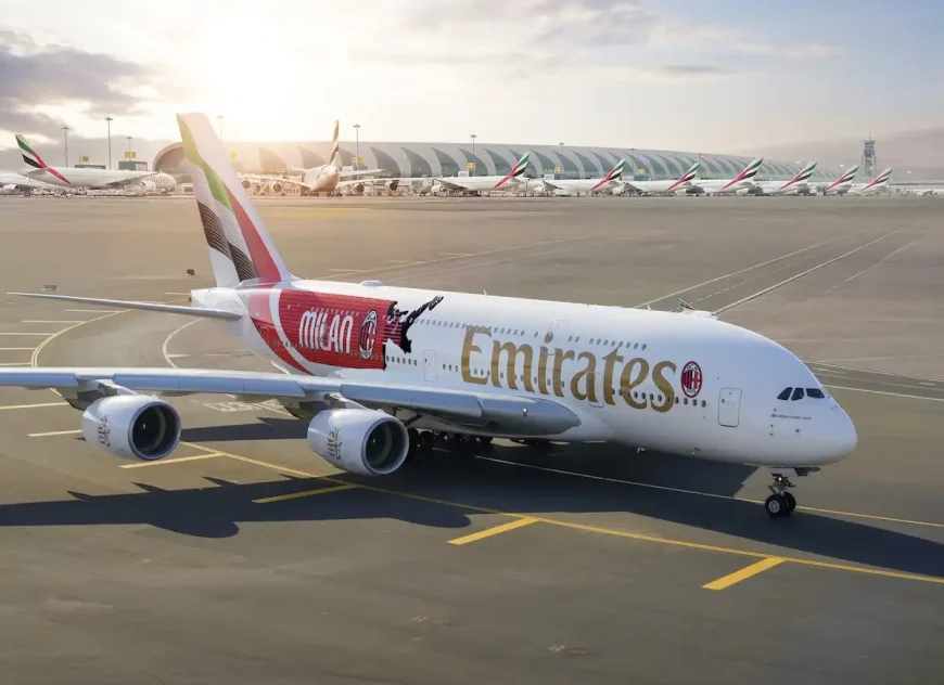 Emirates AC Milan A380 livery