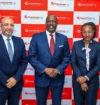 Ag. Group MD & CEO at Kenya Airways, Capt. George Kamal, Chairman Mr Kiprono Kittony and the CFOfficer at Kenya Airways, Ms. Mary Mwenga